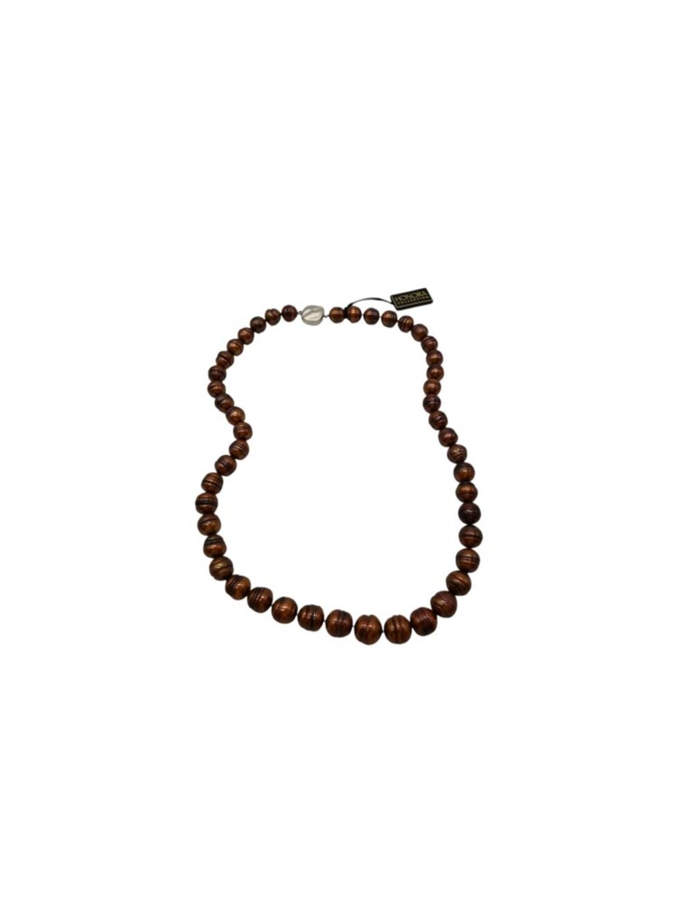 Honora Chocolate Freshwater Pearl Necklace Brown Cultured Beaded Classic Jewelry